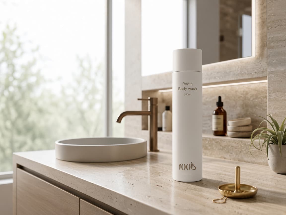 Roots Body Wash i användning
